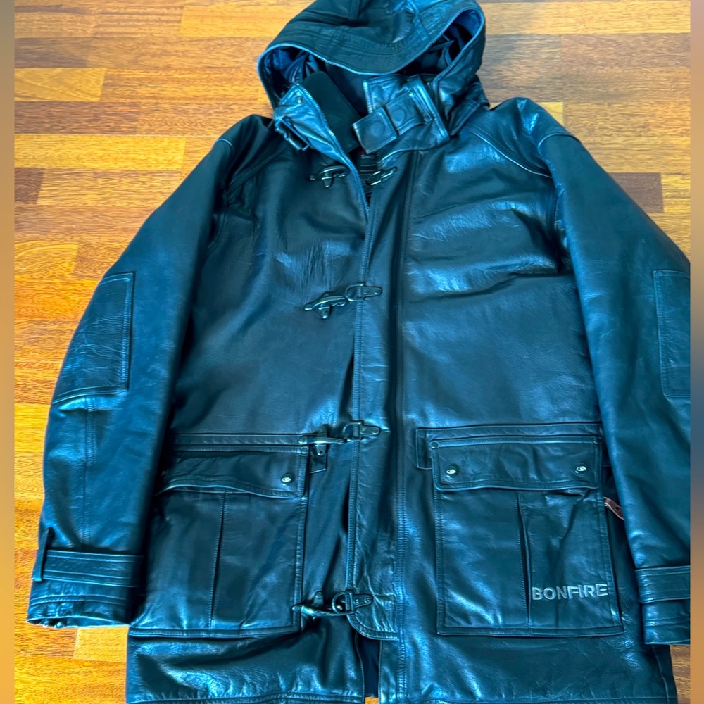 BONFIRE genuine heavy leather jacket Men’s size XL